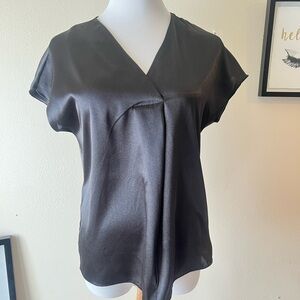 Chic Black‎ Satin Women's Blouse